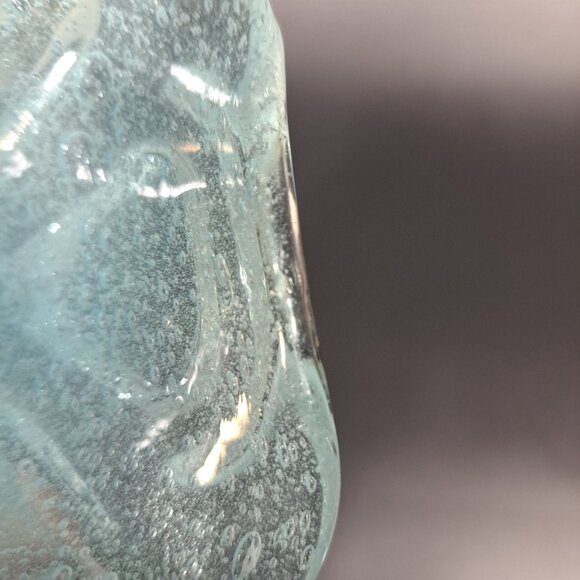Murano Light Blue Bubble Art Glass Trinket Bowl - Picture 13 of 13